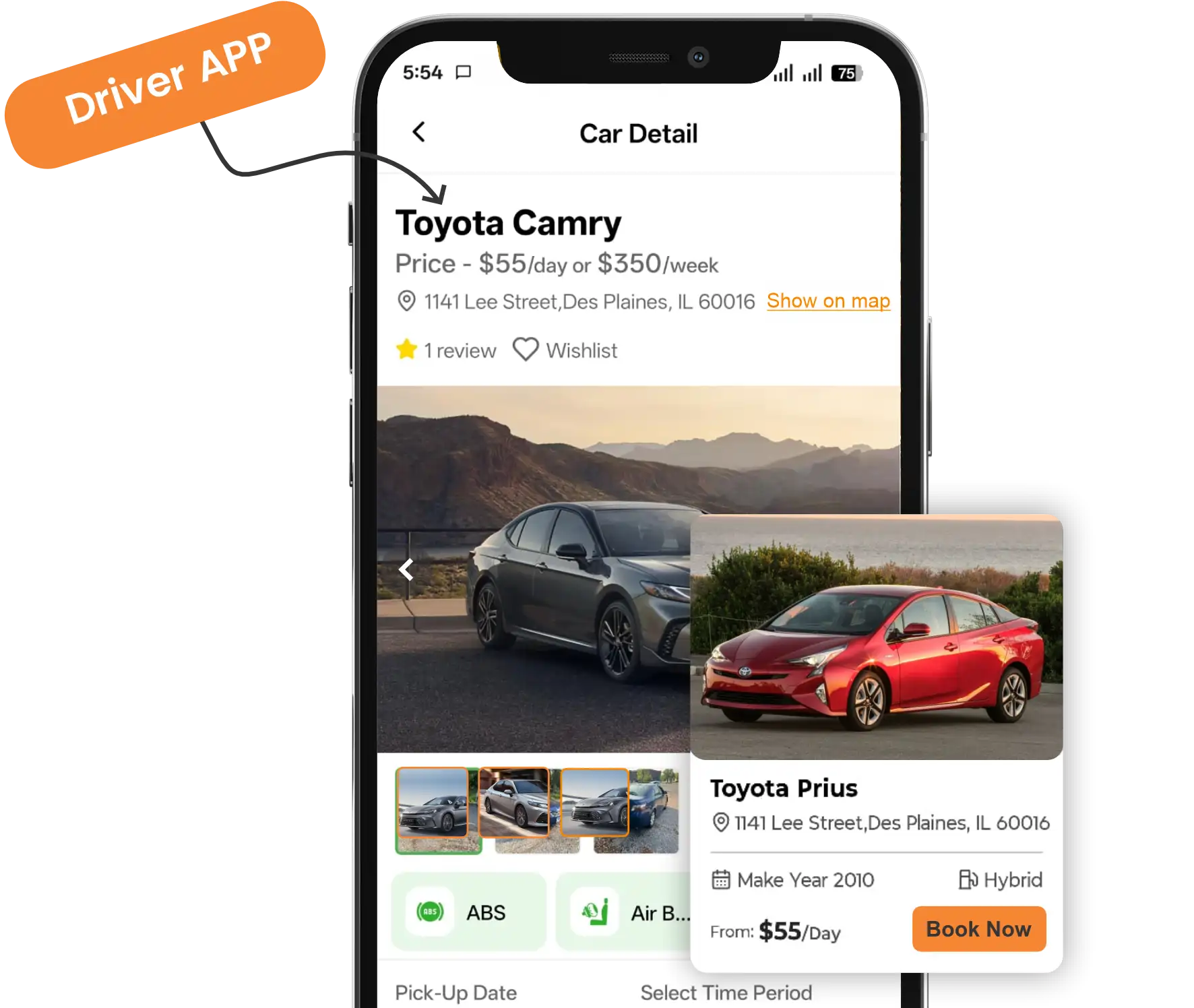 Driver App Features