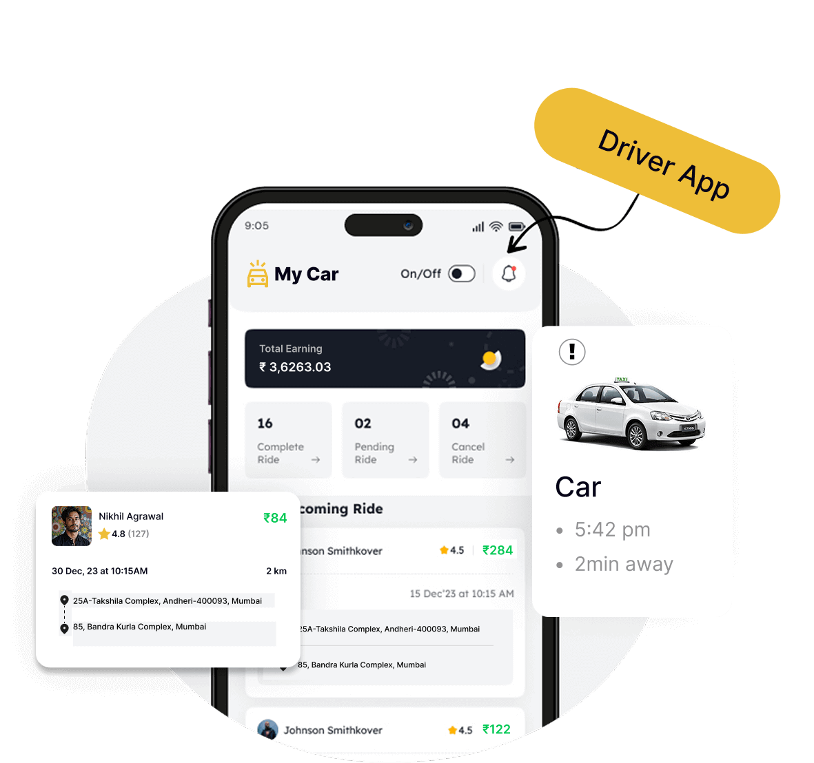 Driver App Features